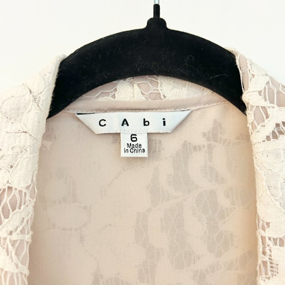 Cabi Single Breast Lace Lightweight Blazer Size 6 - Picture 5 of 7